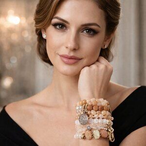 Cake Mix Blush Bracelets set of 6 - by Julio Designs